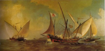 150の主題の芸術作品 Painting - アントニオ バルセロ 1738 年の海戦